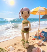 El Örgüsü Amigurumi Bikinili Kız