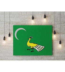 Gazneliler Devleti Bayrağı Kanvas Tablo 40x55cm 