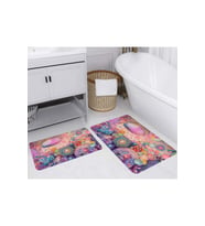 Rovigo Home Dijital Baskılı 2'li Banyo paspas Takımı RVG5272 (Pembe)
