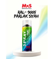 MxS RAL 9005 Parlak Siyah Akrilik Sprey Boya 400 ML