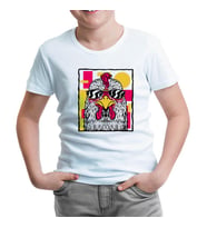 A Rooster Wearing Sunglasses Beyaz Çocuk Tshirt