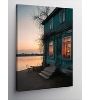 Kanvas Tablo Ahşap Eski Ev