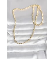 14K Gold Renk Top Zincirli 60 cm Kadın Kolye (CM) (Standart)