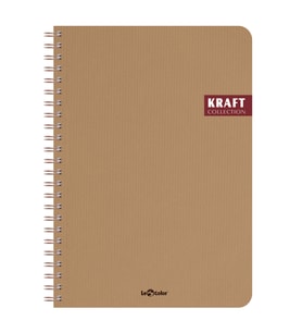 Kraft Ofis Defter Spiralli Kareli Kahve