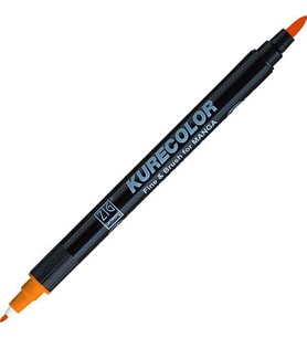 Zig Kurecolor Fine & Brush for MANGA Marker Çizim Kalemi 407 Orange 