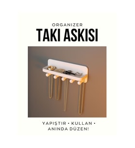 Pratik Takı Askısı ve Duvar Organizeri, Kolay Montaj, Şık Tasarım