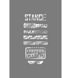 Oto Arka Cam Sticker İngilizce Model 69 40*20 Cm