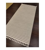HALIMARKA HALIMARKA K-SMR SM008A BEYAZ GRİ İSKANDİNAV HALI YOLLUK 97X200 CM