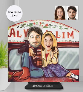 Kişiye Özel Sevgili Ahşap Eco Biblo -38