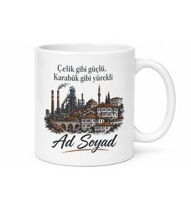 Karabüklü Hemşehriye Özel İsimli Baskılı Kupa Bardak Hediye