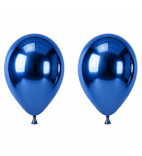 Mavi Renk Lateks krom Balon (45 cm) - 2 Adet