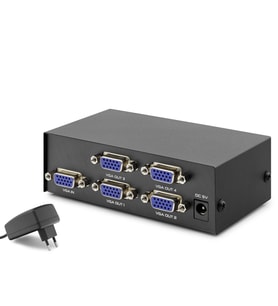 Vga Splitter 1 In 4 Out 200 Mhz - Siyah HDX1278