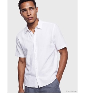 LCW Vision Beyaz Regular Fit Erkek Gömlek