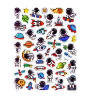 Sticker Kabartmalı Stiker Defter Planlayıcı Etiket (Ldd019)-24x19cm - Astronot