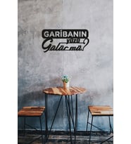 Garibanın Yüzü Gülür Mü Ahşap Tablo Duvar Oda Ev Aksesuarı 50x25cm
