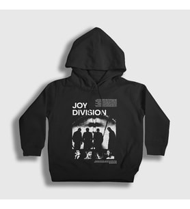 Presmono Unisex Çocuk Siyah Poster Band Joy Division Kapüşonlu Sweatshirt 550808tt