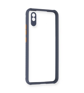 Xiaomi Redmi 9a Kılıf Miami Şeffaf Silikon - Gri