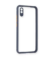 Xiaomi Redmi 9a Kılıf Miami Şeffaf Silikon - Gri