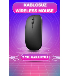 Kablosuz Mouse Şarjlı Bluetooth Wireless Çift Modlu Sessiz