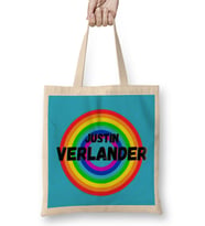 Justin Verlander CARTON ART - Baseball Lovers Gifts Vintage Retro Rainbow Bez Çanta Uzun Saplı