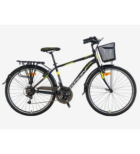 Kron TETRA MAN 3.0 - 28  City Bike - 18' - 21 Vites - V.B. - Siyah-Gri/Neon Sarı