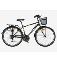 Kron TETRA MAN 3.0 - 28  City Bike - 18' - 21 Vites - V.B. - Siyah-Gri/Neon Sarı