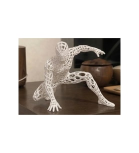 Beyaz Ağ Dokulu Süper Kahraman Figürlü Dekoratif Biblo ( 10 cm )