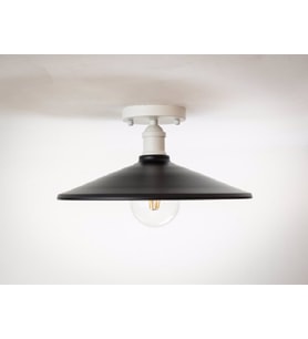RİOLİGHT RETRO TEKLİ METAL PLOFONYER AVİZE ŞAPKA ÇAPI: 38CM (Siyah)
