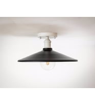 RİOLİGHT RETRO TEKLİ METAL PLOFONYER AVİZE ŞAPKA ÇAPI: 38CM (Siyah)
