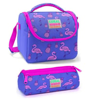 Coral High Kız Çocuk Mor Lavanta Flamingo Beslenme Çantası Seti