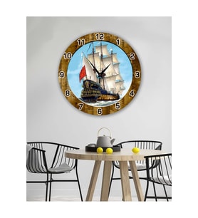 bilge Retro Tasarımlı Duvar Saati 35 x 35 CM (Karışık)