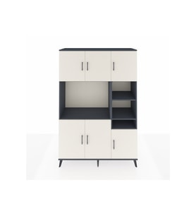 Hyperion Dolap 10 Raflı 6 Kapaklı 132x44x195 Antrasit-Aytaşı/Antrasit
