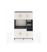 Hyperion Dolap 10 Raflı 6 Kapaklı 132x44x195 Antrasit-Aytaşı/Antrasit