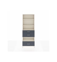 Arges Dolap 4 Raflı 3 Çekmeceli 88x30x243 Aytaşı-Antrasit