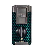 Cohiba Çift Torch Pürmüz Yeşil Karbon Desenli Puro Çakmağı