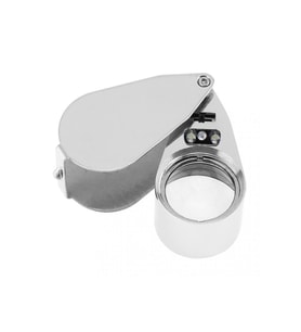 Mini Led Işıklı Büyüteç Full Çelik Büyüteç Lup Mercek Kuyumcu Büyüteci
