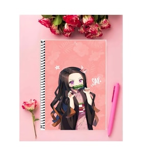 Nezuko Kamado Anime Defter 1 Adet Özel Tasarım A4 Boyutu 21*29 Cm Telli Çizgili Defter