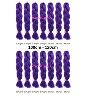 X-Pression Afrika Örgüsü Ve Rasta Için Sentetik Saç 100gr-PURPLE2