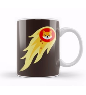 Shiba Inu Coin To The Moon SHIBARMY Kupa Bardak Porselen
