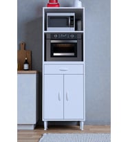 Eliusta Serale 56 cm Derinlikte 2 Kapaklı Dolap  Mutfak Fırın Dolabı 60x162,4x56 cm Modüler Beyaz Dolap