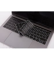 MacBook Pro TouchBar Klavye Koruyucu 1706 1989 2159 1707 1990 Avrupa İngilizce (Siyah)