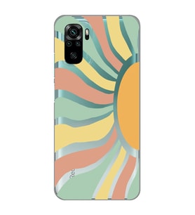 Redmi Note 10/Note 10S Uyumlu Güneş Desenli Şeffaf Telefon Kılıfı