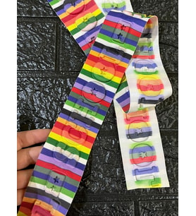 137X5 CM RENKLİ KABARTMA YAZI ŞERİT DİKİŞ GİYİM AKSESUARI
