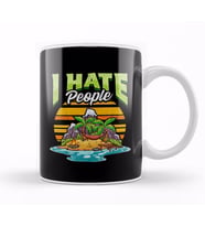 Cute & Funny I Hate People Beach Vacation Pun Kupa Bardak Porselen