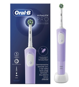 Oral-B D103 Vitality Pro Cross Action Lila Şarjlı Diş Fırçası