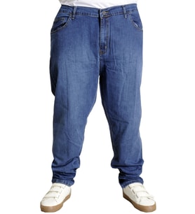 Mode XL Büyük Beden Erkek Pantolon Kot Klasik Toronto Blue 22936 Mavi