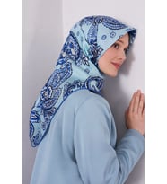Lesscarves Desenli Pamuk İpek Eşarp LS2207
