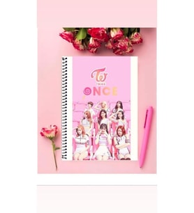 Twice Defter 1 Adet Özel Tasarım A4 Boyutu Telli Çizgili Defter 21*29 Cm