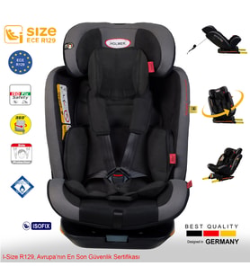 Holmer Kids Maxi Protect Aero 3d ( 360° Dönebilir) 0-36kg Isofix Oto Koltuğu (Siyah)