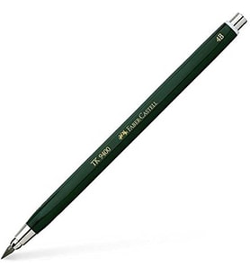 Faber-Castell Basmalı Kalem Tk© 9400, Klipssiz, Uç Kalınlığı: 3,15 Mm, Yükseklik Derecesi: 6B, Siyah (Çok Renkli)